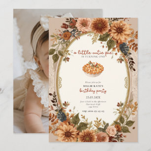 Cutie Pie First Birthday Invitation