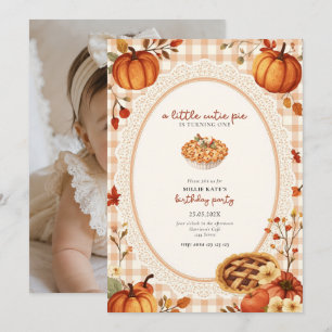 Cutie Pie First Birthday Invitation