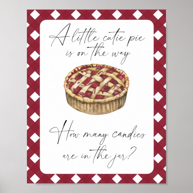 Cutie pie - guess how many candies Poster (Front)