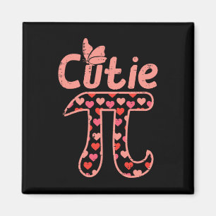 Cutie Pie Hearts Cute Pi Day Symbol Math Pun Geek Magnet