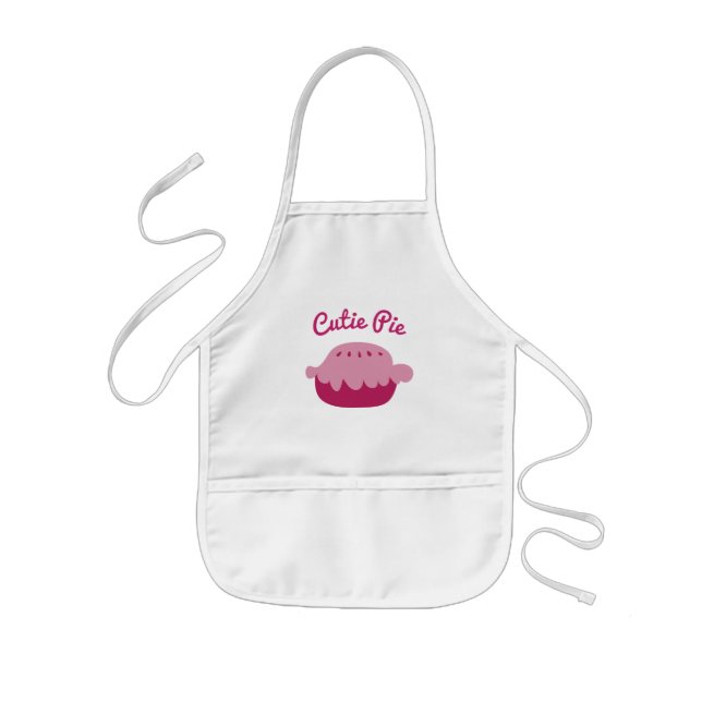 Cutie Pie kid's baking apron for little girls (Front)