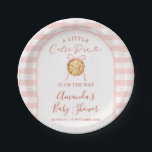 Cutie Pie Pastel Pink Bow Gingham Fall Baby Shower Paper Plate<br><div class="desc">Cutie Pie Pastel Pink Bow Gingham Fall Baby Shower Paper Plates
All wordings can be customized</div>