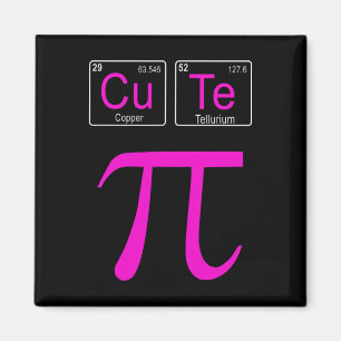 Cutie Pie Pi Day Cute Math Periodic Table Pun Gift Magnet