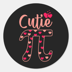 Cutie Pie Pi Day Vintage Retro Math Lover Classic Round Sticker