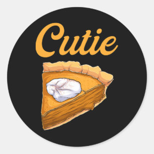 Cutie Pie Pi Day Vintage Retro Math Lover Classic Round Sticker
