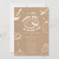 Cutie Pie Pumpkin Cardstock Neutral Baby Shower