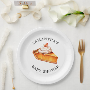 Cutie Pie Pumpkin Fall Baby Shower  Paper Plate