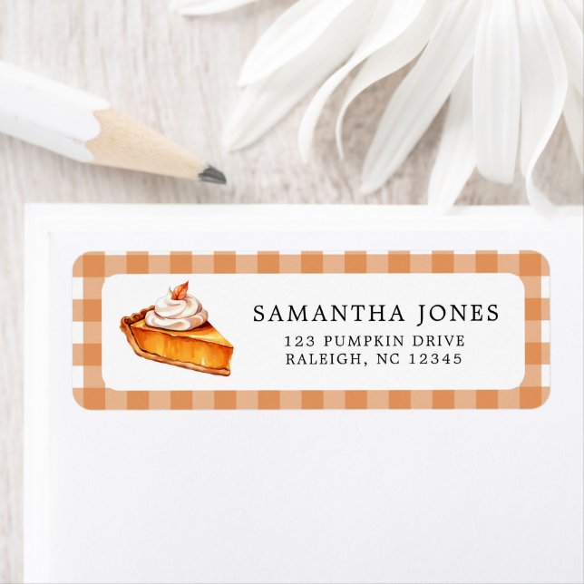 Cutie Pie Pumpkin Fall Baby Shower  Return Address Label (Insitu)
