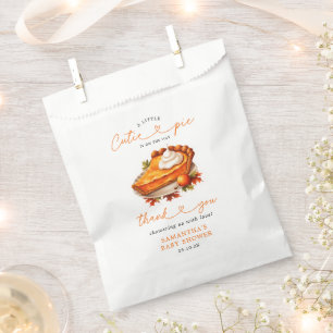 Cutie Pie Pumpkin Fall Baby Shower Thank You Favour Bag