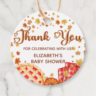Cutie Pie Pumpkin Fall Baby Shower Thank You Favour Tags