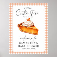 Cutie Pie Pumpkin Fall Baby Shower Welcome Signs