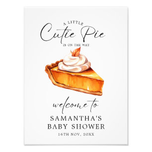 Cutie Pie Pumpkin Fall Baby Shower Welcome Signs