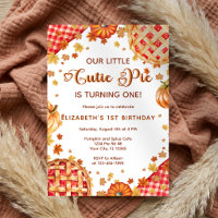Cutie Pie Pumpkin Fall Boy Girl 1st Birthday Party