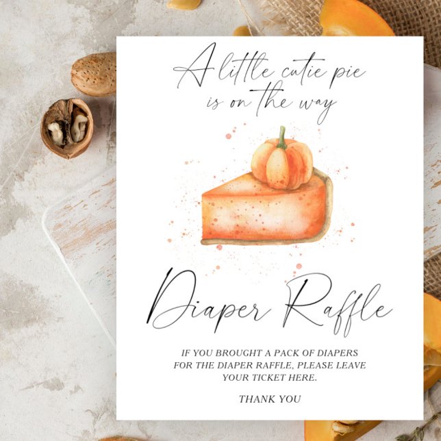 Cutie pie pumpkin fall diaper raffle poster (Creator Uploaded)