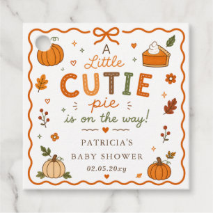 Cutie Pie Pumpkin Gender Neutral Baby Shower Favour Tags