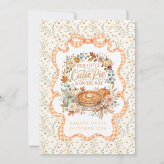 Cutie Pie Pumpkin Pie Baby Announcement