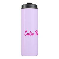 Cutie Pie Tumbler Gift for Her Pink Purple Cute