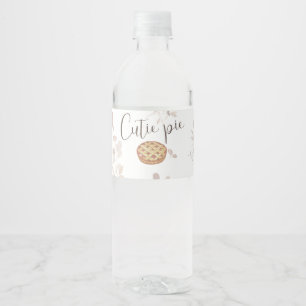 Cutie Pie  Water Bottle Label