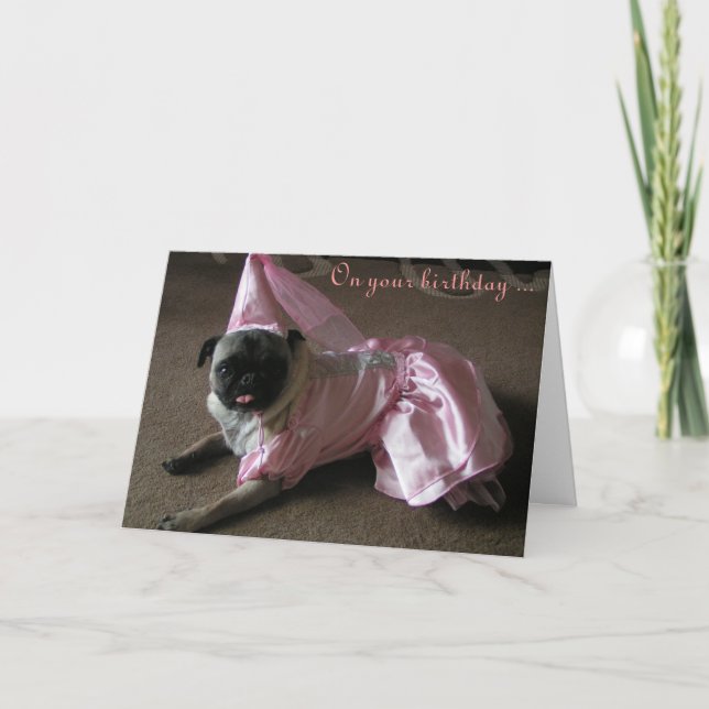 Cutie Pug Princess Card (Front)