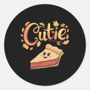 Cutie Pumpkin Pie Pi Day Turkey Fall Thanksgiving  Classic Round Sticker