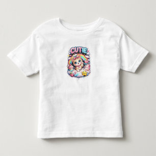 Cutie Rainbow Kitty Adorable Kawaii Toddler tee