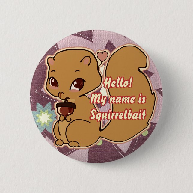 Cutie Squirrel Button (Front)