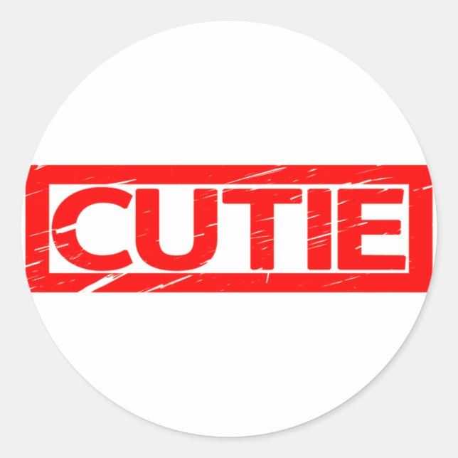 Cutie Stamp Classic Round Sticker (Front)