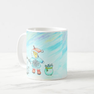 Cutie the Guinea Pig Giving Christmas Gifts Coffee Coffee Mug