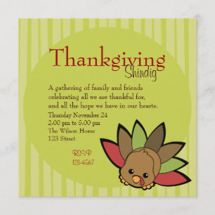 Cutie Turkey Invitation