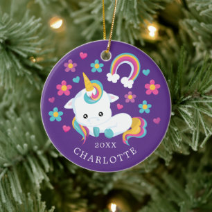 Cutie Unicorn Christmas Ornament