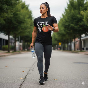 Cutie With A Peach Funny Gym Fitness Graphic T-Shirt