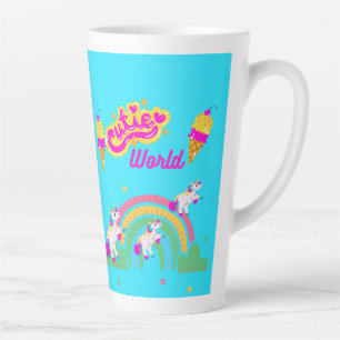 Cutie World unicorn and rainbow  Latte Mug