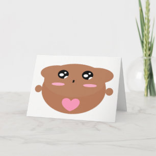 Cutieful Kids Art Design Cute Teddy Bear In Love Card