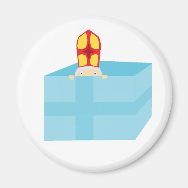 Cutieful Kids Art Funny St. Nicholas Sinterklaas Magnet (Front)