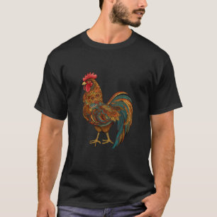 Cuties Adorable Roster Mandala Animal Designs T-Shirt