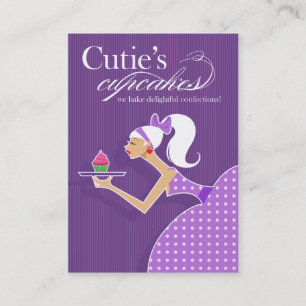 Cutie's Cupcakes - Confections Desserts Pastries Business Card