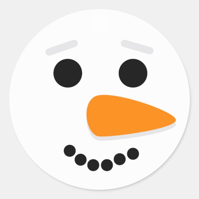 Cuties Frosty Snowman Merry Christmas Sticker (Front)