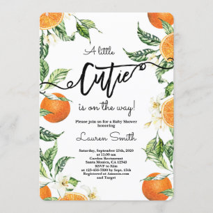 Cuties Oranges Baby Shower Invitation