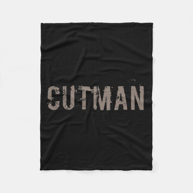 Cutman Tee For Funny Boxer Cutman Sign  Fleece Blanket (Front)
