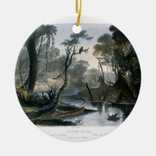 Cutoff River, Branch of the Wabash, plate 8 from V Ceramic Tree Decoration