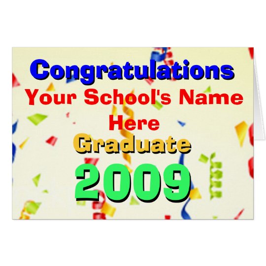 Cutom 2009 Graduation Celebration Card