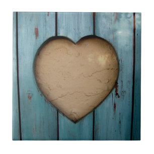 Cutout heart shape artistic ceramic tile