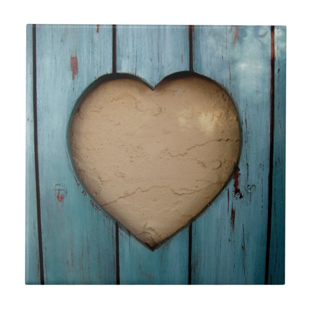Cutout heart shape artistic ceramic tile (Front)