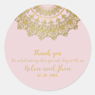 Cutout Lace Classic Round Sticker