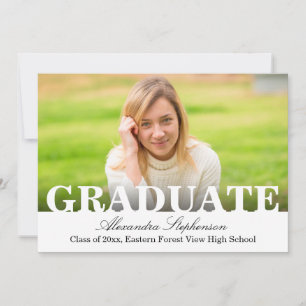 Cutout Style Elegant Photo Graduation Announcement