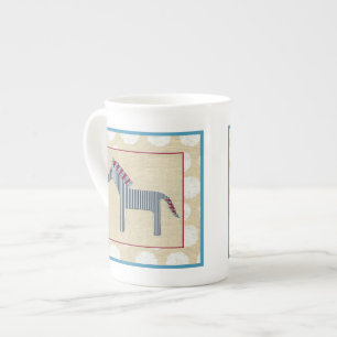 Cutout Zebra on Cream Background Bone China Mug