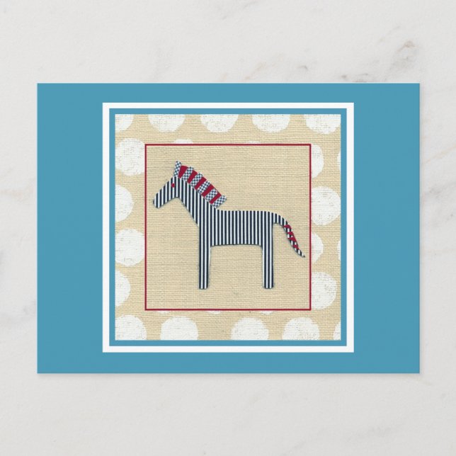 Cutout Zebra on Cream Background Postcard (Front)