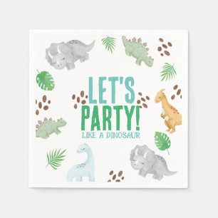 Cutr dinosaur birthday kid party Paper Napkin