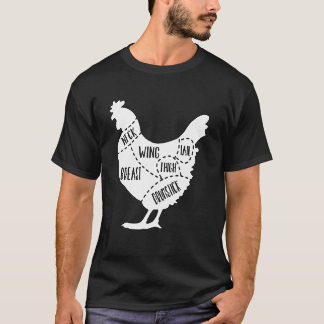Cuts Of Chicken Meat T-Shirt (Front)