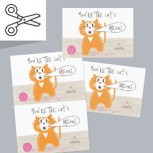 Cuttable Pretty Kitty Valentine Card Pair